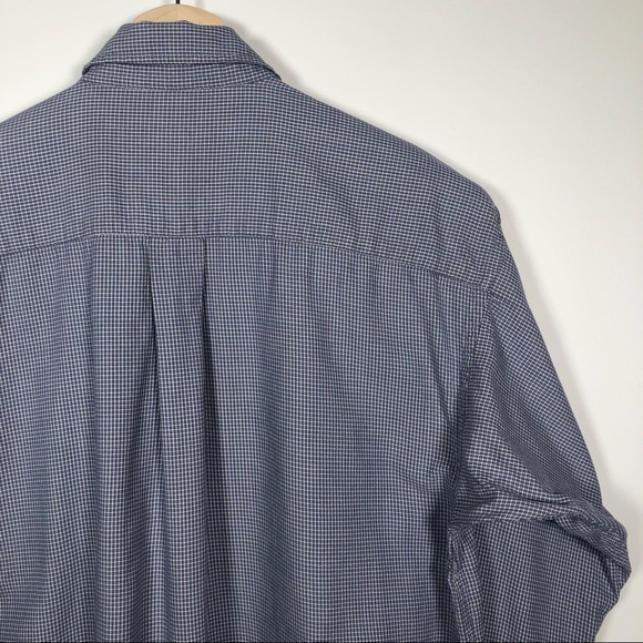 Patagonia Men's Organic Cotton Blue Check Long Sleeve Button Down Shirt M - Picture 6 of 10